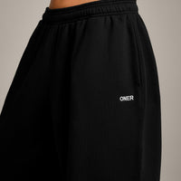 Foundations Cosy Oversized Straight Leg Joggers | Black