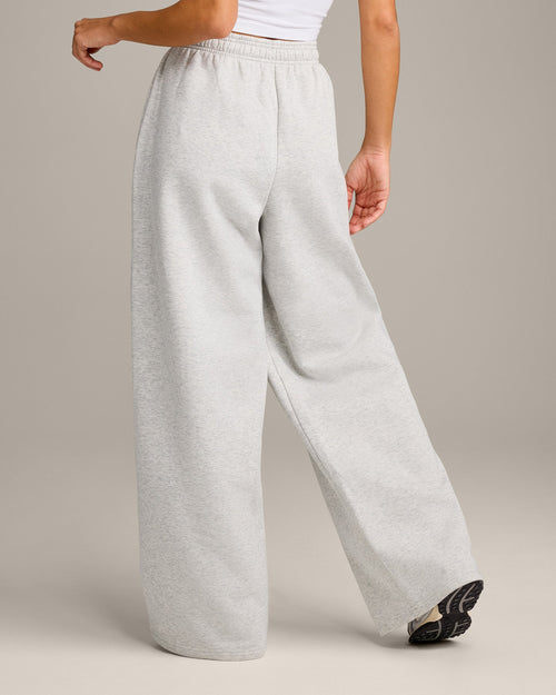 Foundations Cosy Oversized Straight Leg Sweatpants | Light Gray Marl
