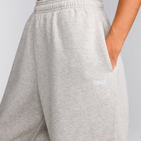 Foundations Cosy Oversized Straight Leg Sweatpants | Light Gray Marl