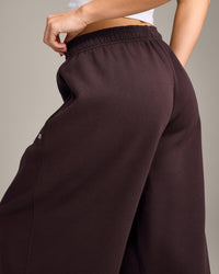 Foundations Cosy Oversized Straight Leg Joggers | Plum Brown