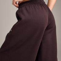 Foundations Cosy Oversized Straight Leg Joggers | Plum Brown