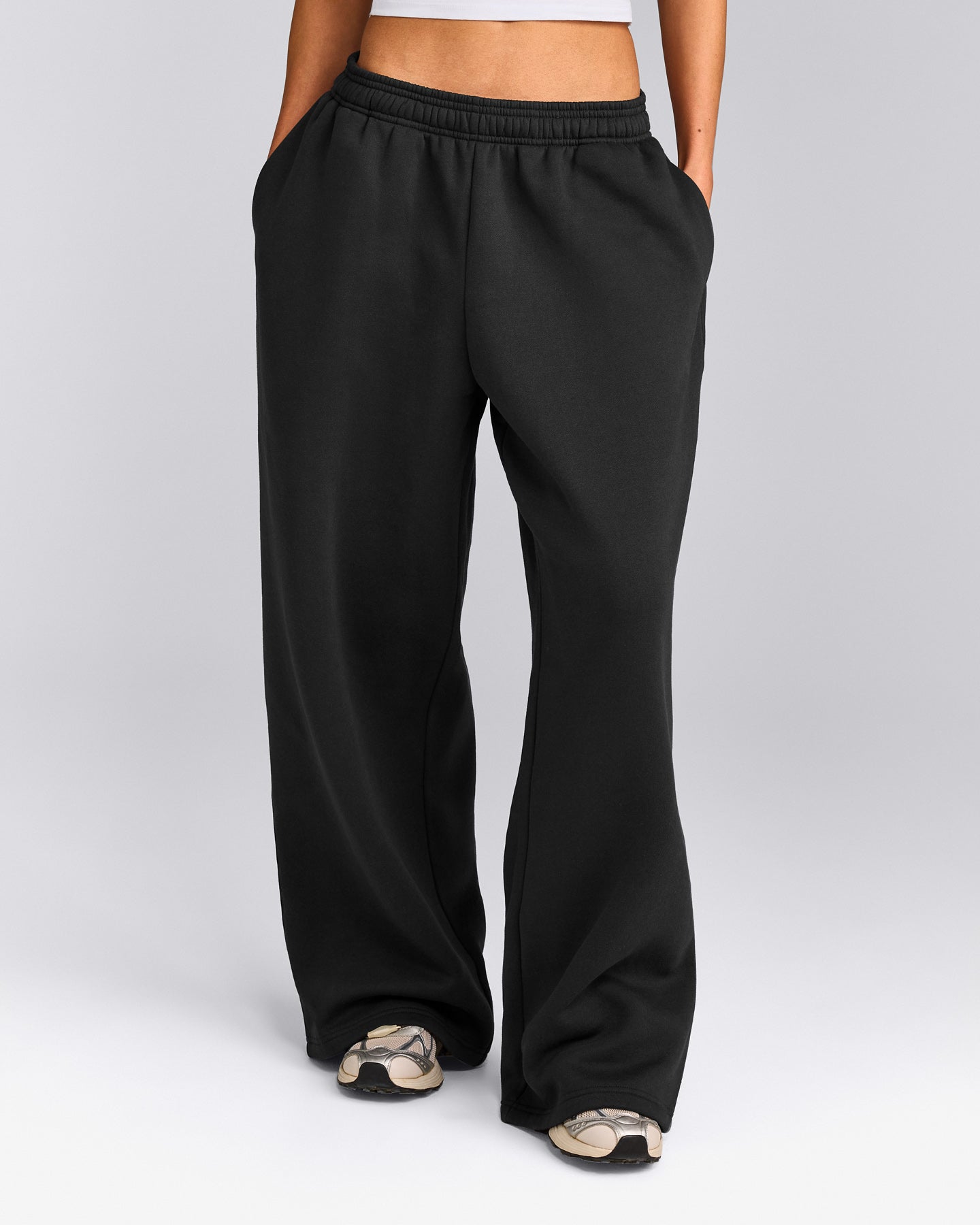 Foundations Cosy Oversized Straight Leg Sweatpants | Soft Black
