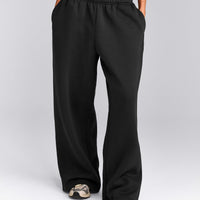 Foundations Cosy Oversized Straight Leg Sweatpants | Soft Black