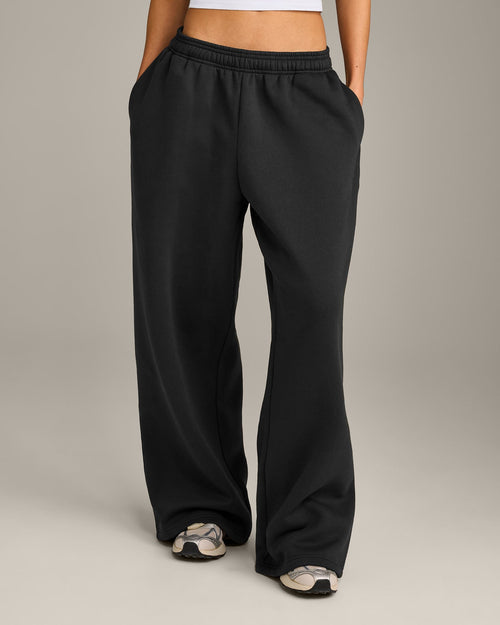 Foundations Cosy Oversized Straight Leg Sweatpants | Soft Black
