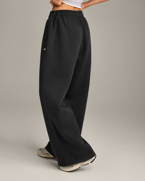 Foundations Cosy Oversized Straight Leg Sweatpants | Soft Black