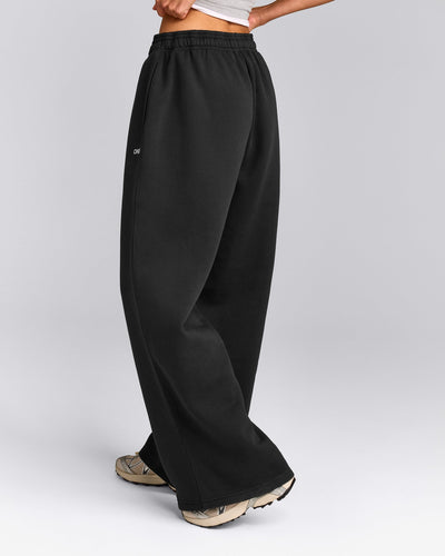 Foundations Cosy Oversized Straight Leg Sweatpants | Soft Black