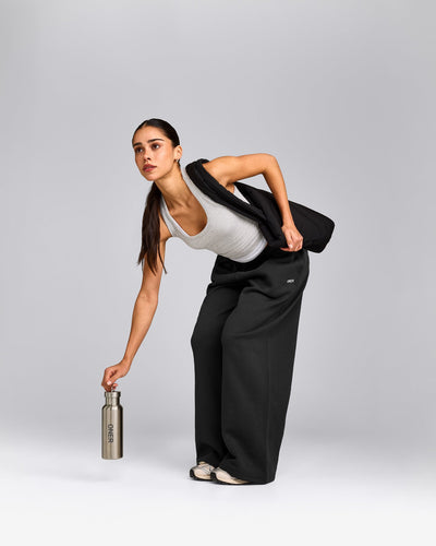 Foundations Cosy Oversized Straight Leg Sweatpants | Soft Black