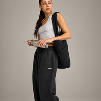 Foundations Cosy Oversized Straight Leg Joggers | Soft Black