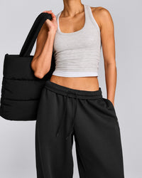 Foundations Cosy Oversized Straight Leg Sweatpants | Soft Black