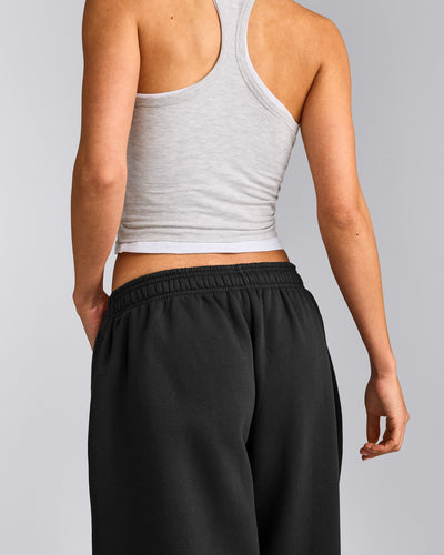 Foundations Cosy Oversized Straight Leg Sweatpants | Soft Black