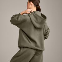 Foundations Cosy Oversized Zip Up Hoodie | Alpine Green