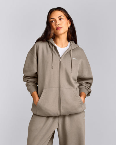 Foundations Cosy Oversized Zip Up Hoodie | Minky