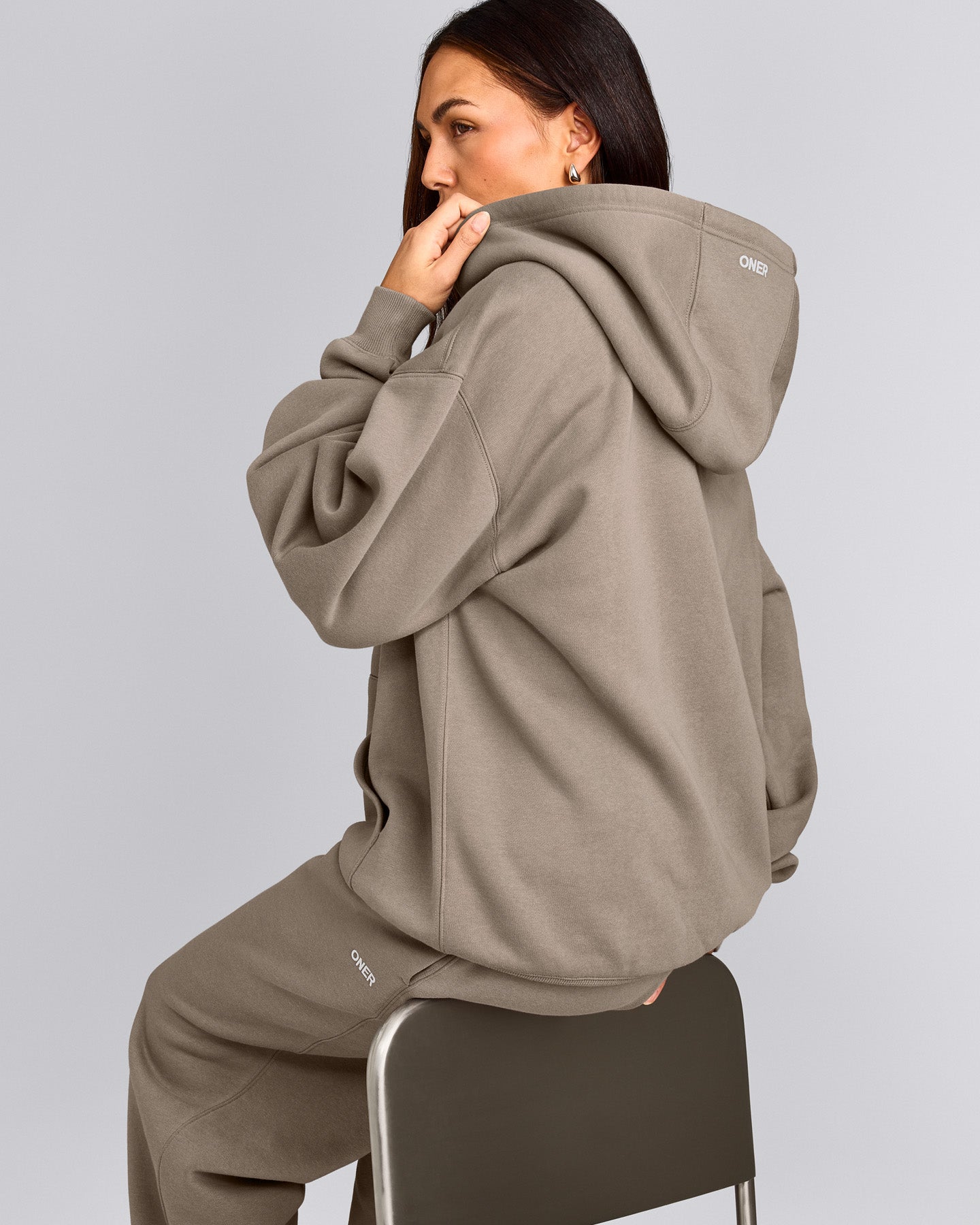 Foundations Cosy Oversized Zip Up Hoodie | Minky