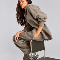 Foundations Cosy Oversized Zip Up Hoodie | Minky