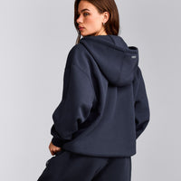 Foundations Cosy Oversized Zip Up Hoodie | True Blue