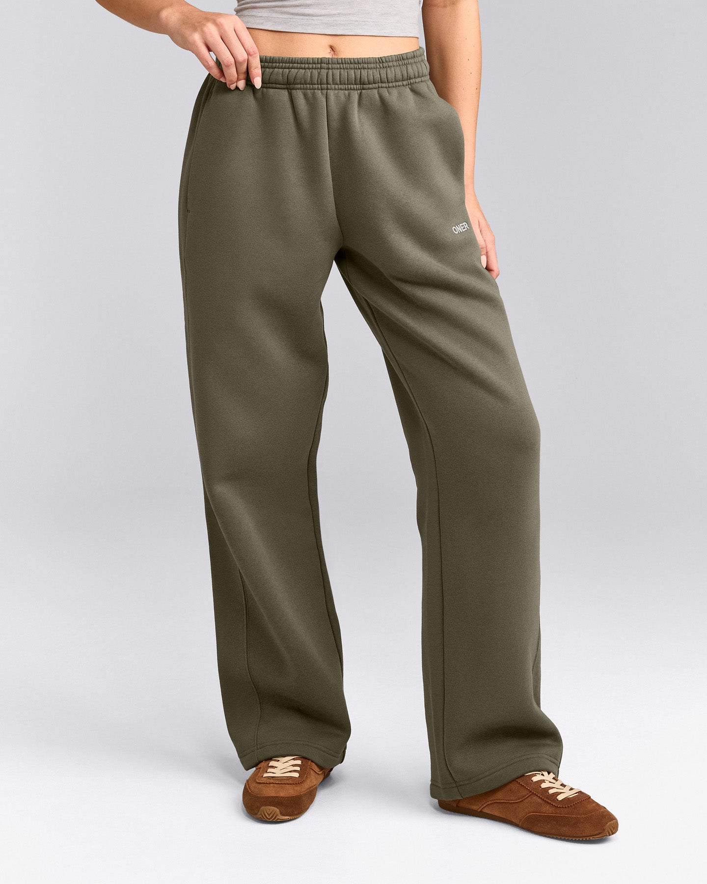 Foundations Cosy Straight Leg Sweatpants | Alpine Green