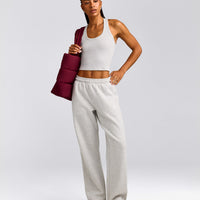 Foundations Cosy Straight Leg Sweatpants | Light Gray Marl