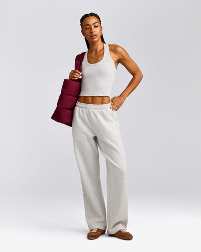Foundations Cosy Straight Leg Sweatpants | Light Gray Marl