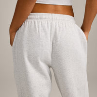 Foundations Cosy Straight Leg Joggers | Light Gray Marl