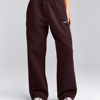 Foundations Cosy Straight Leg Sweatpants | Plum Brown