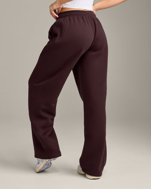 Foundations Cosy Straight Leg Sweatpants | Plum Brown