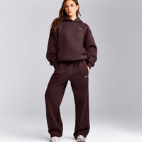 Foundations Cosy Straight Leg Sweatpants | Plum Brown