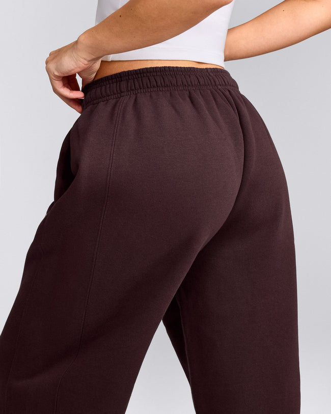 Foundations Cosy Straight Leg Sweatpants | Plum Brown