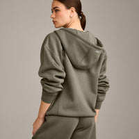 Foundations Cosy Zip Up Hoodie | Alpine Green
