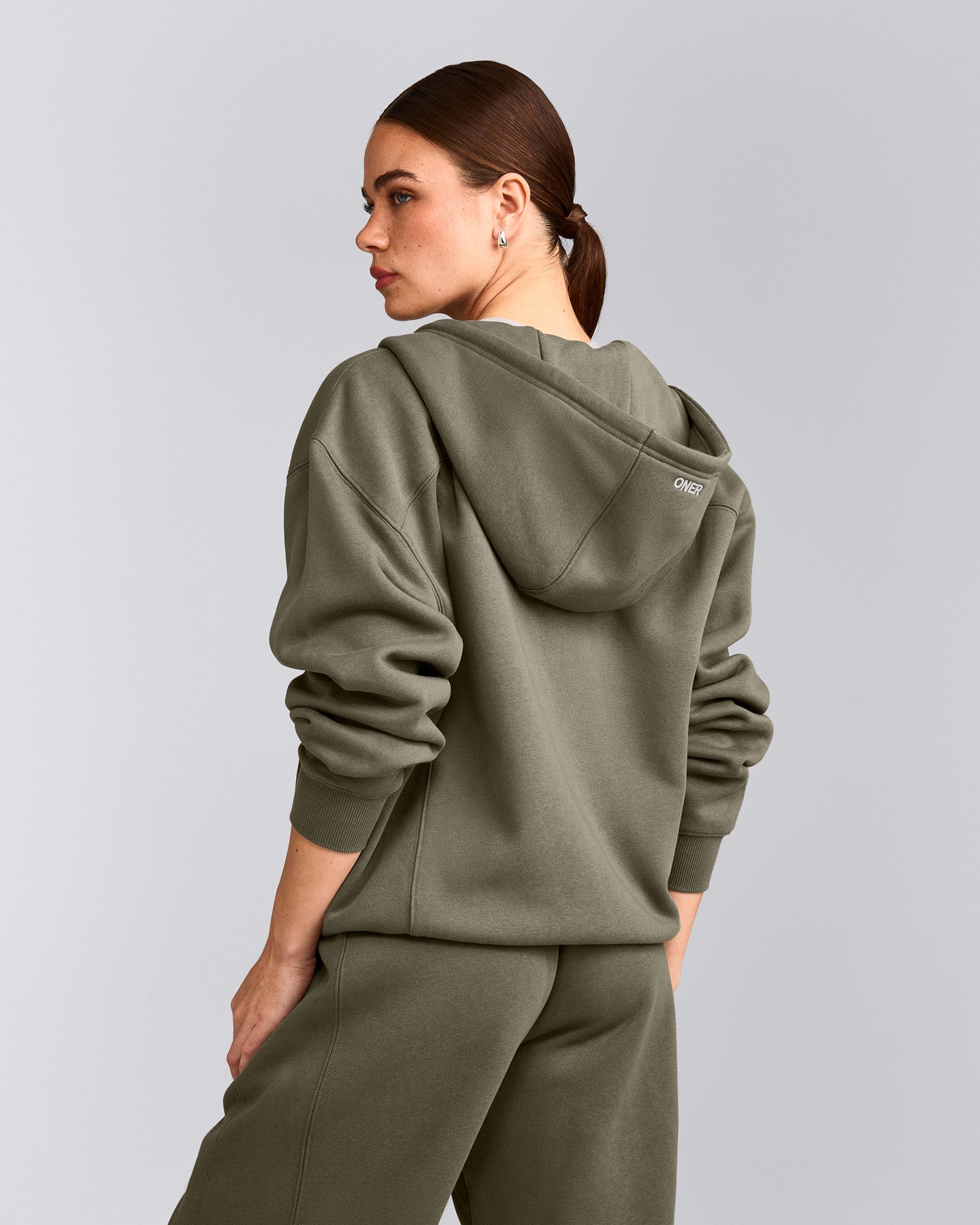 Foundations Cosy Zip Up Hoodie | Alpine Green