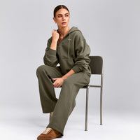 Foundations Cosy Zip Up Hoodie | Alpine Green