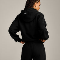 Foundations Cosy Zip Up Hoodie | Black