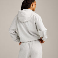 Foundations Cosy Zip Up Hoodie | Light Gray Marl