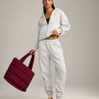 Foundations Cosy Zip Up Hoodie | Light Gray Marl
