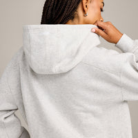 Foundations Cosy Zip Up Hoodie | Light Gray Marl