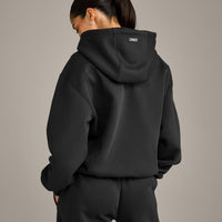 Foundations Cosy Zip Up Hoodie | Soft Black