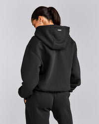 Foundations Cosy Zip Up Hoodie | Soft Black