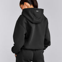 Foundations Cosy Zip Up Hoodie | Soft Black