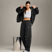 Foundations Cosy Zip Up Hoodie | Soft Black