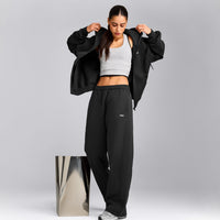 Foundations Cosy Zip Up Hoodie | Soft Black