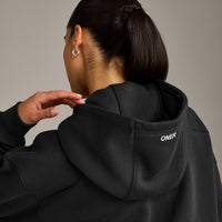 Foundations Cosy Zip Up Hoodie | Soft Black