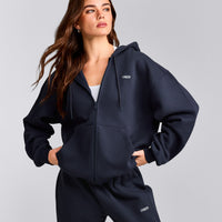 Foundations Cosy Zip Up Hoodie | True Blue
