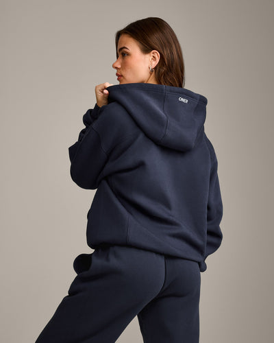 Foundations Cosy Zip Up Hoodie | True Blue