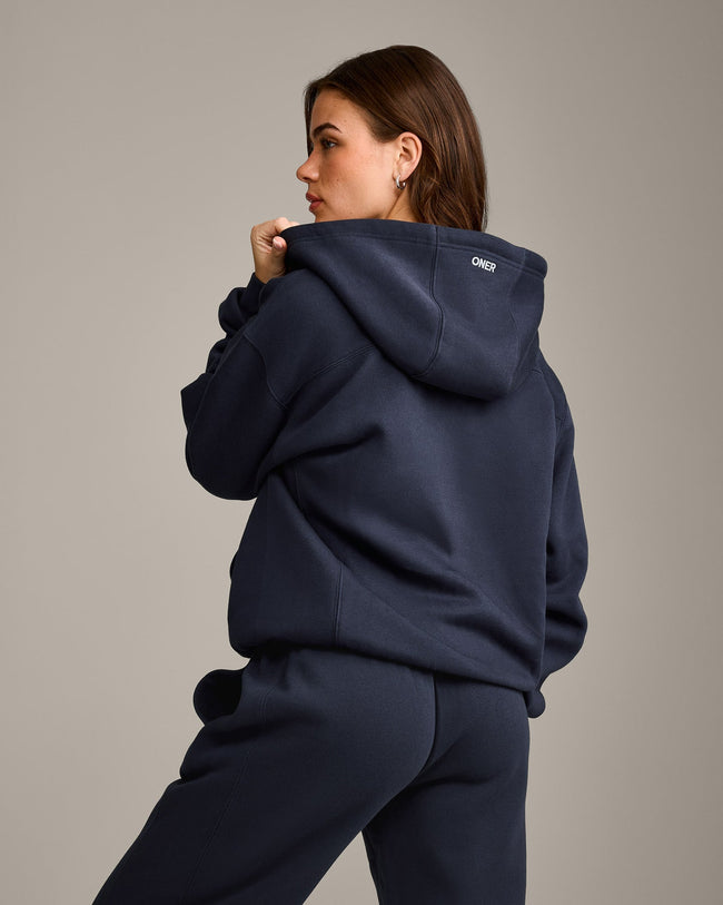 Foundations Cosy Zip Up Hoodie | True Blue