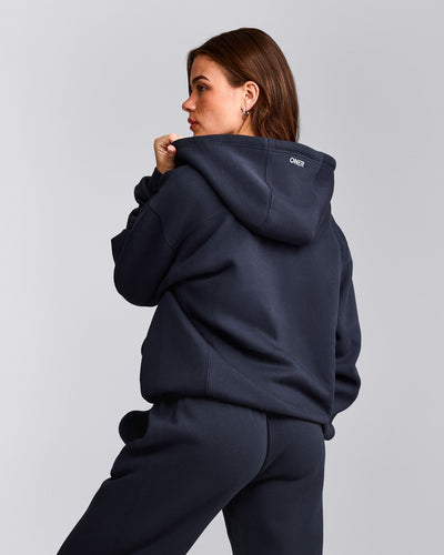 Foundations Cosy Zip Up Hoodie | True Blue