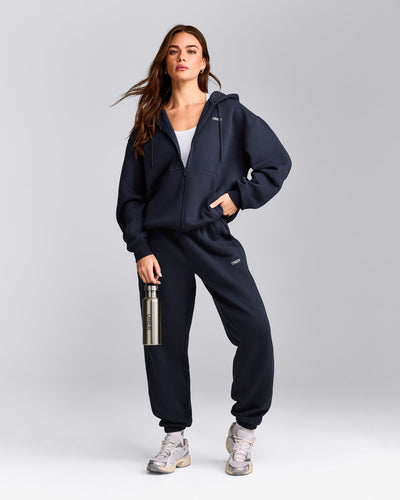 Foundations Cosy Zip Up Hoodie | True Blue