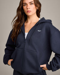 Foundations Cosy Zip Up Hoodie | True Blue