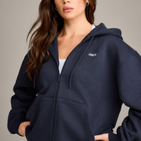 Foundations Cosy Zip Up Hoodie | True Blue