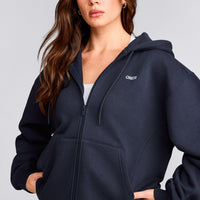 Foundations Cosy Zip Up Hoodie | True Blue