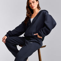 Foundations Cosy Zip Up Hoodie | True Blue