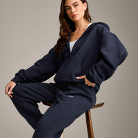 Foundations Cosy Zip Up Hoodie | True Blue